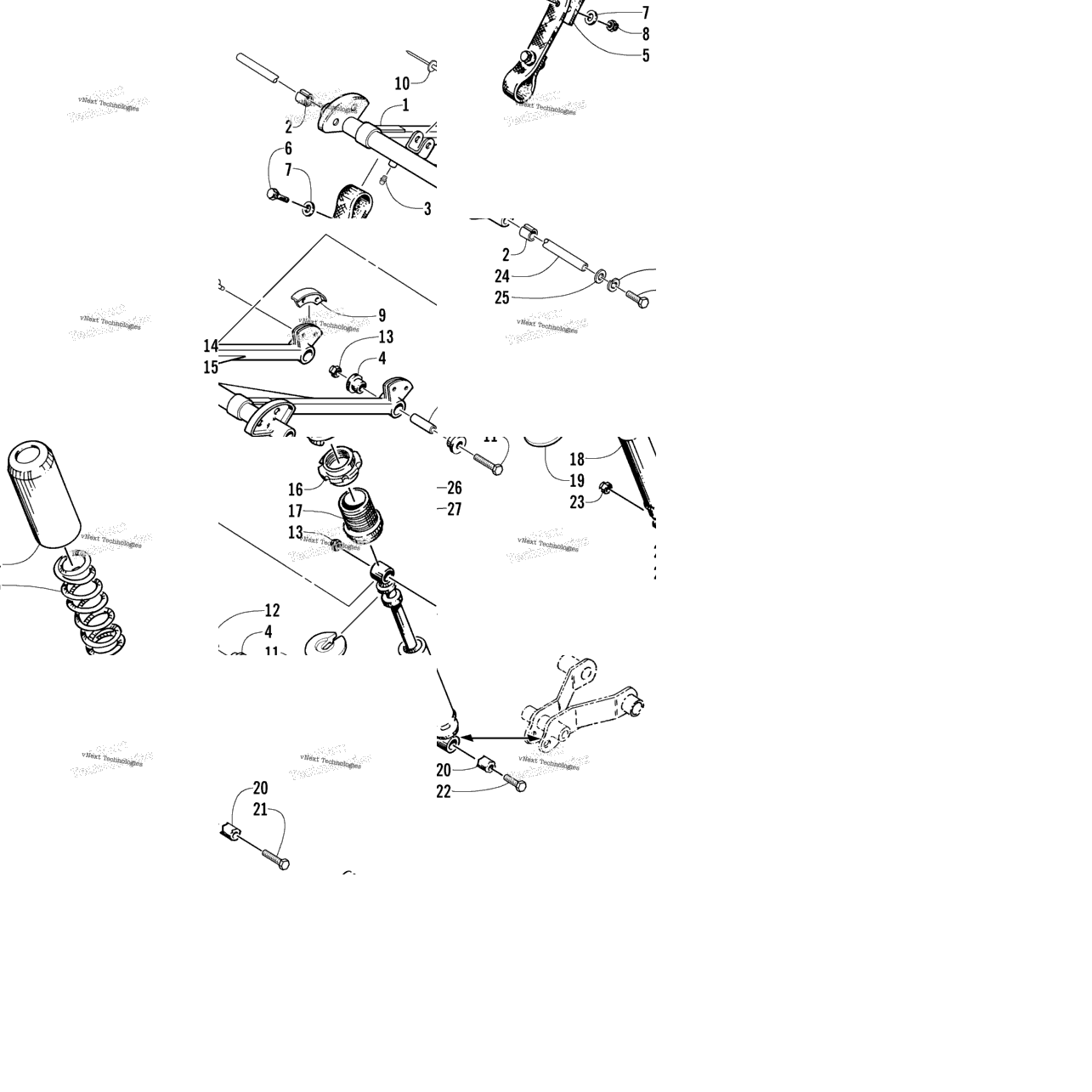 Rear Suspension Front Arm Assembly
