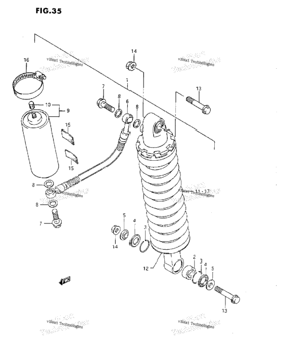 Rear Shock Absorber (H/J)