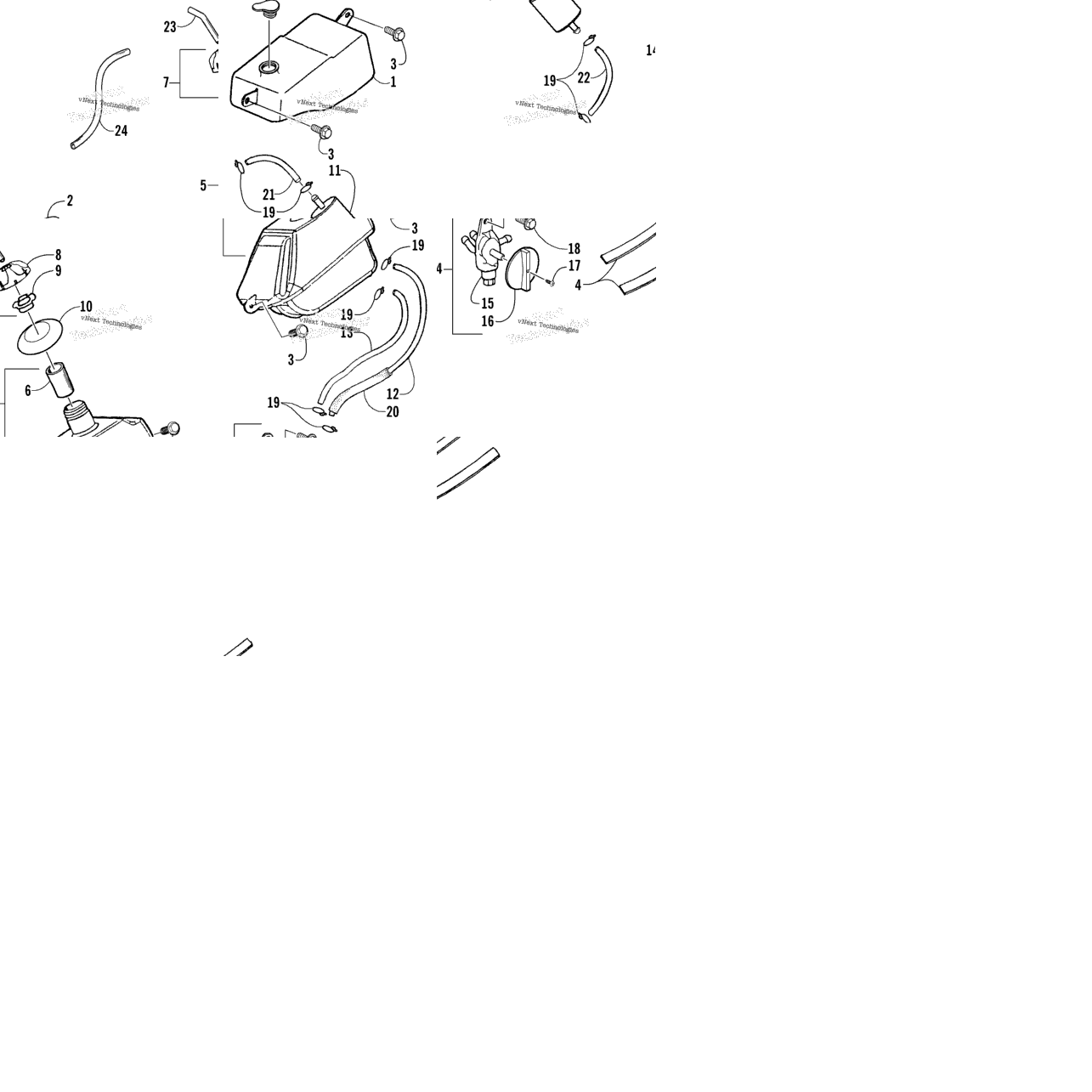 Gas Tank And Oil Tank Assemblies
