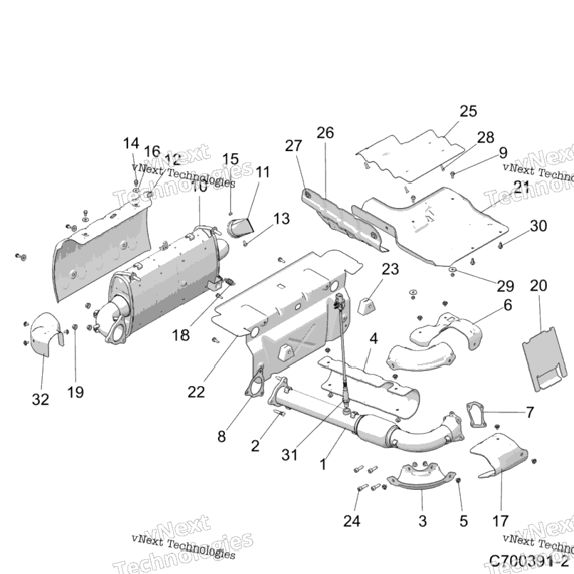 Engine, Exhaust System Z20p4e92bc/F92ac