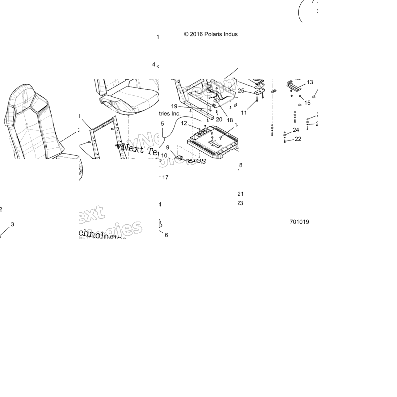 Body, Seat Asm. And Slider Z18vde99fk/S99fk