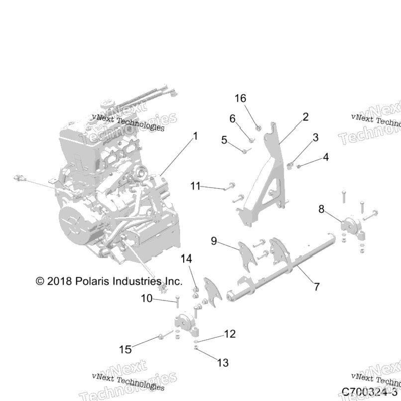 Engine, Mounting & Long Block