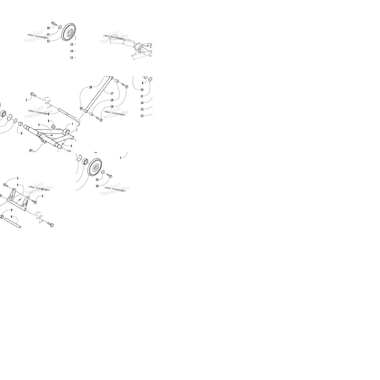 Rear Suspension Rear Arm Assembly