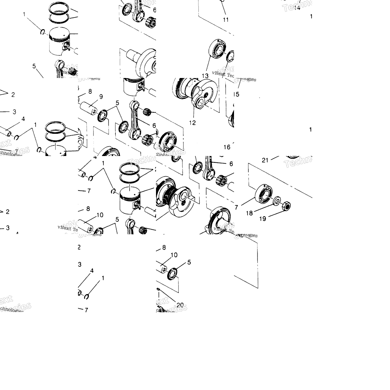 Piston & Crankshaft Xlt Touring & European Xlt Touring E952857