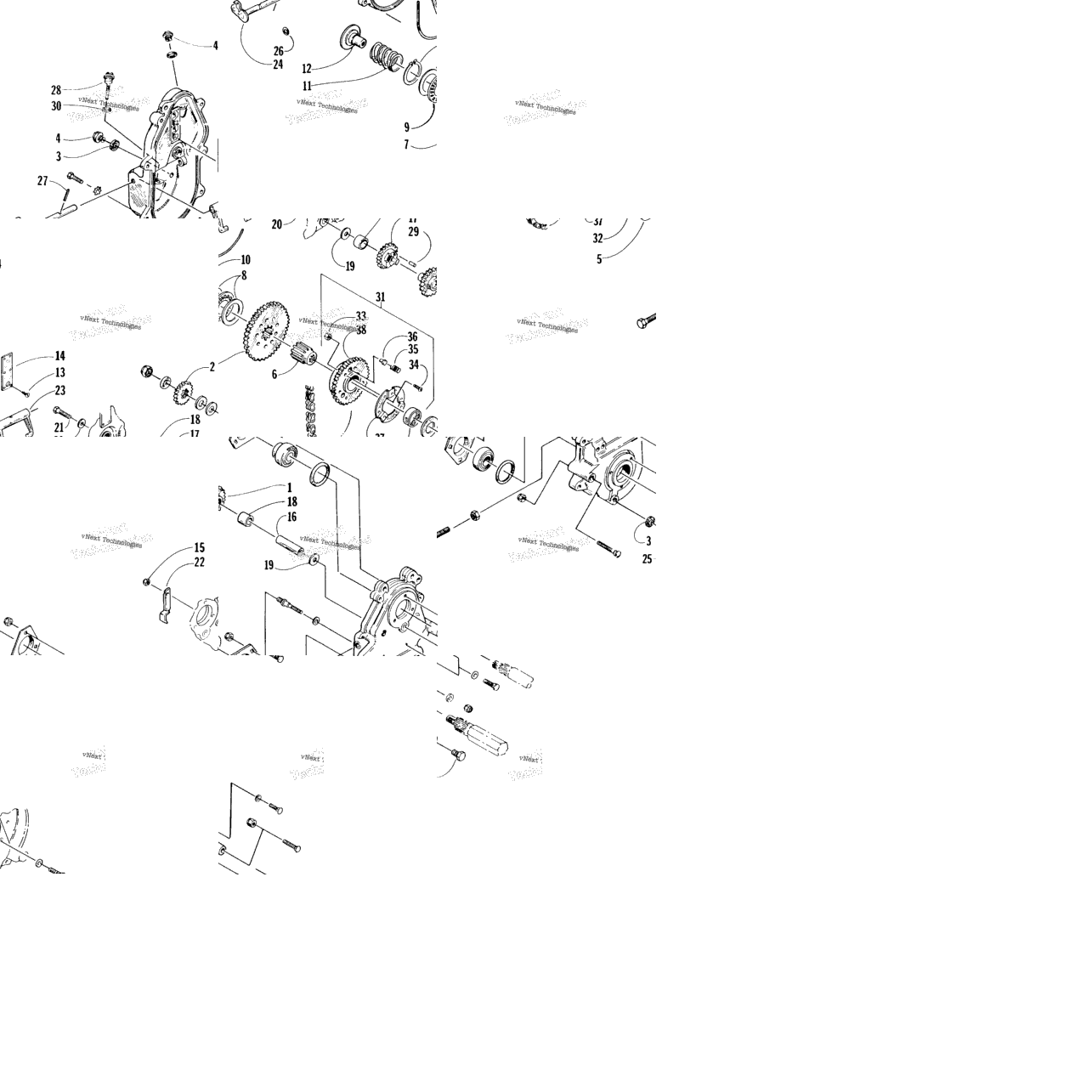 Drive/Reverse Dropcase Assembly