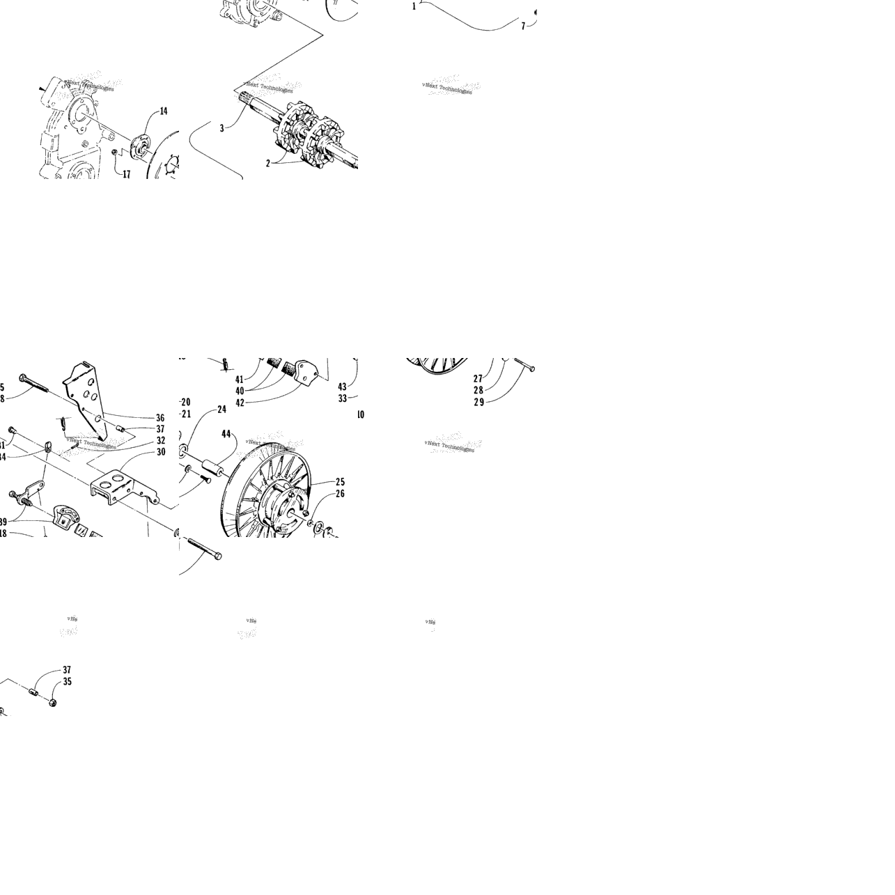 Drive Train Shafts And Brake Assemblies