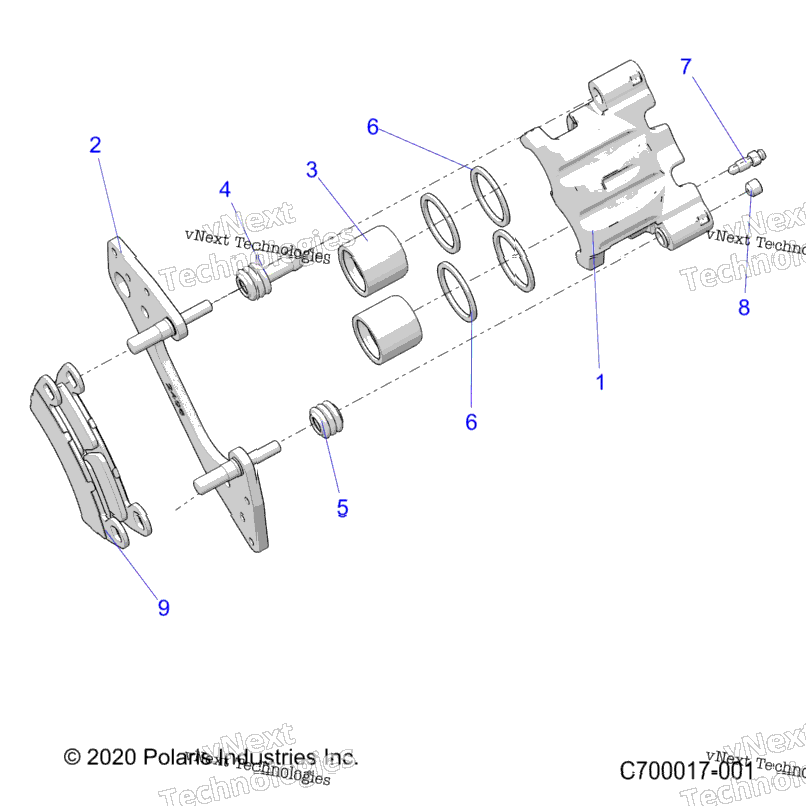 Brakes, Front Caliper Z20a4e99ah/Bh/Lh