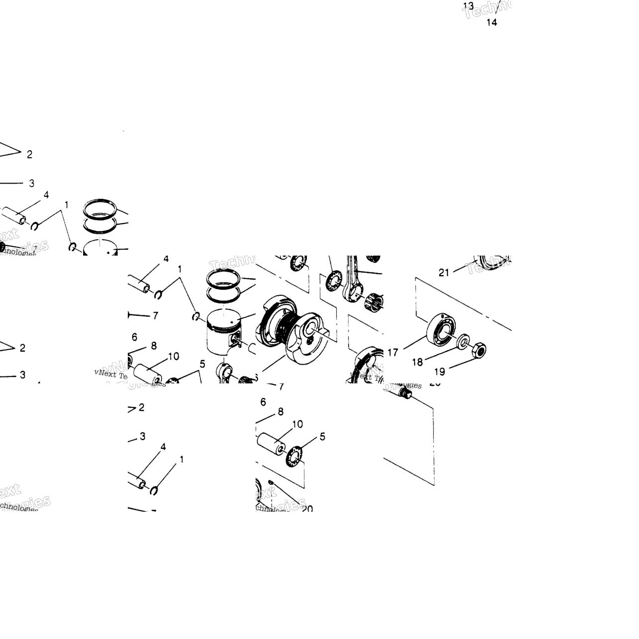 Piston & Crankshaft 600 Xcr