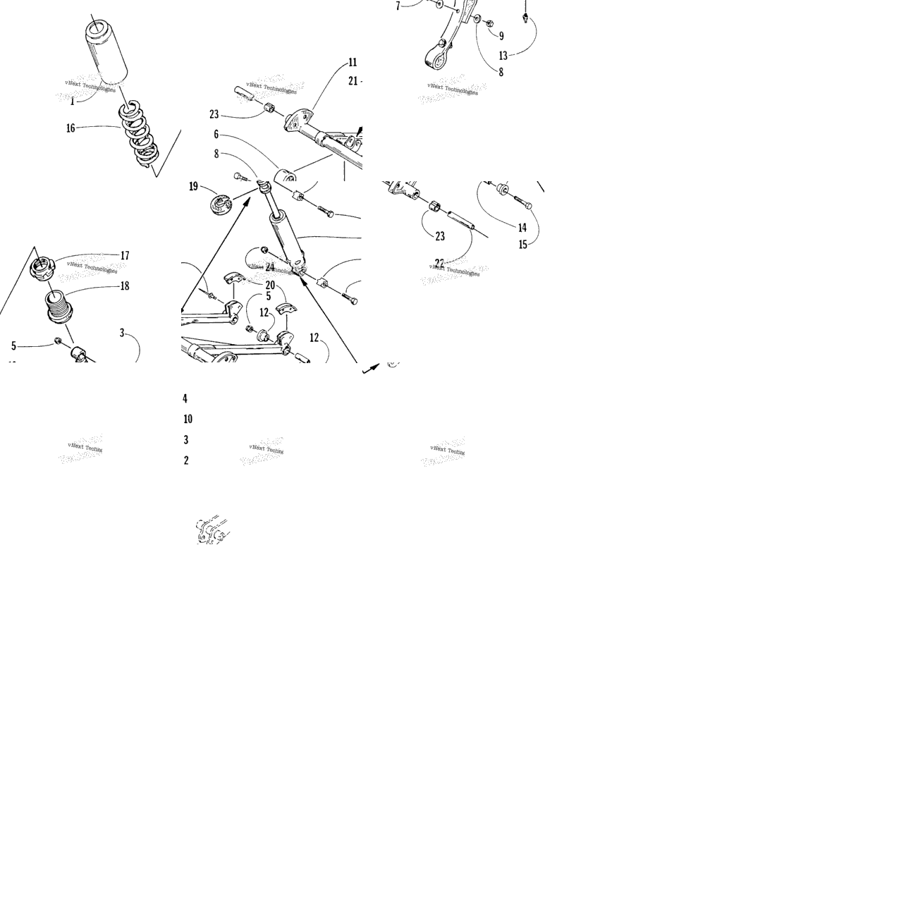 Rear Suspension Front Arm Assembly