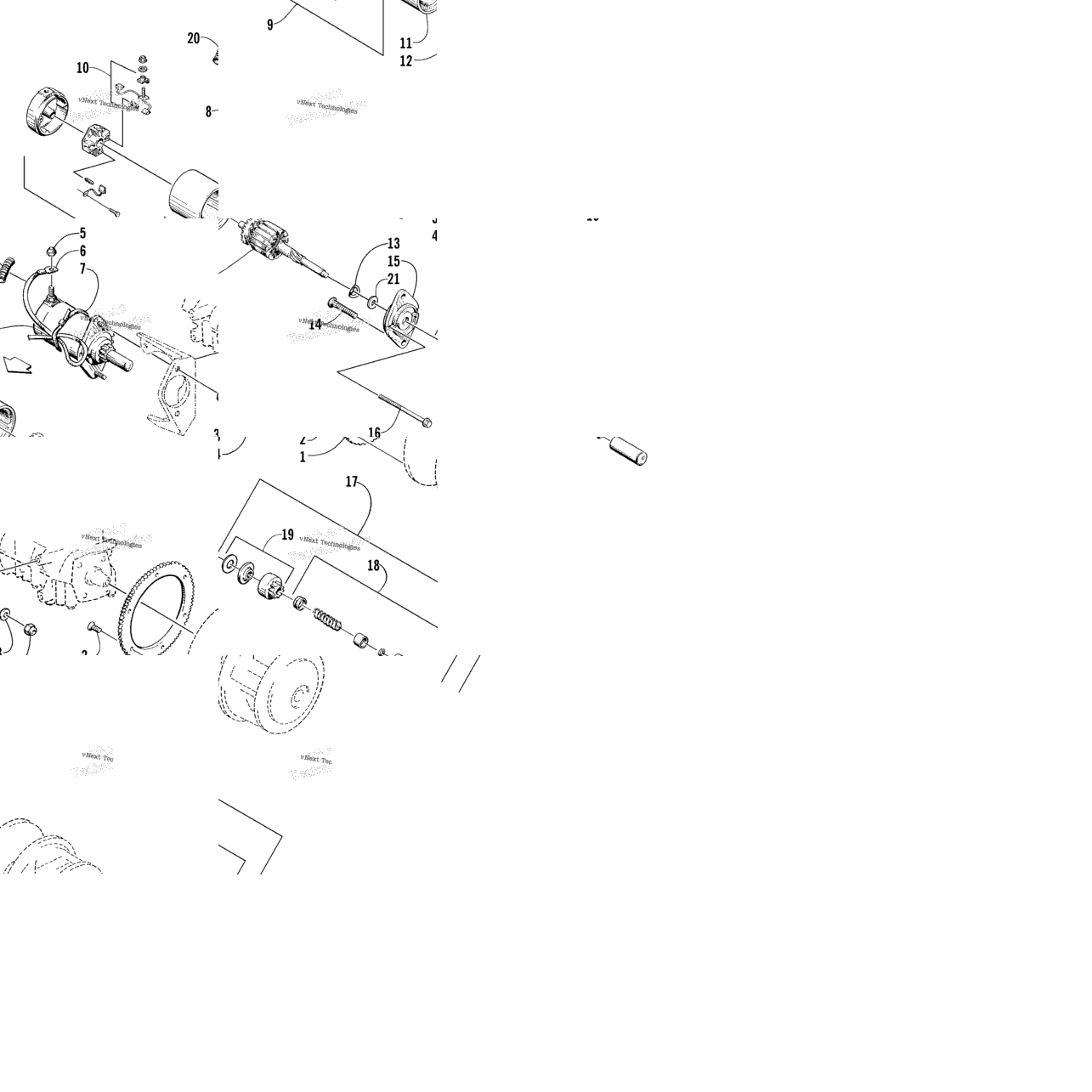 Electric Start - Starter Motor Assembly