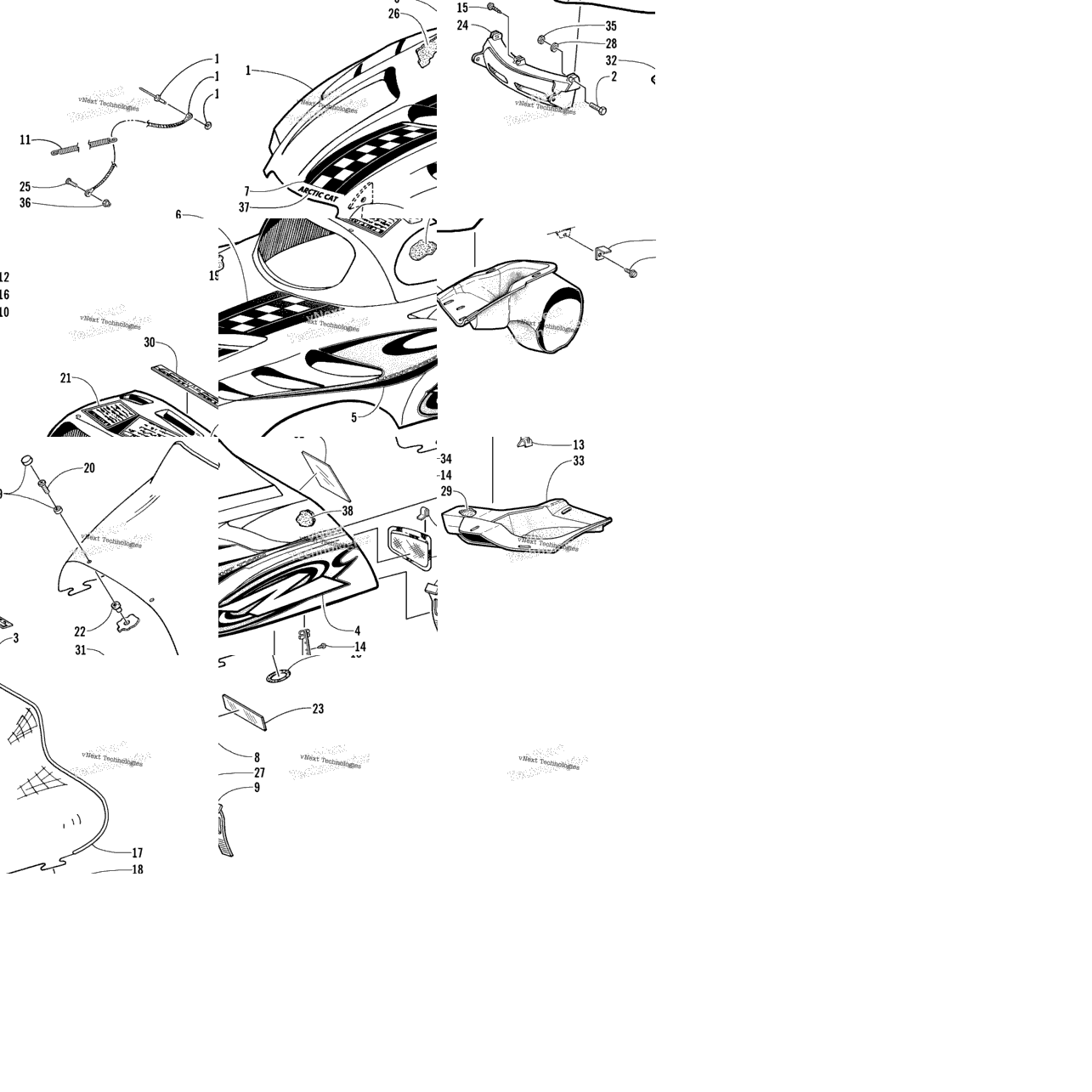 Hood And Windshield Assembly