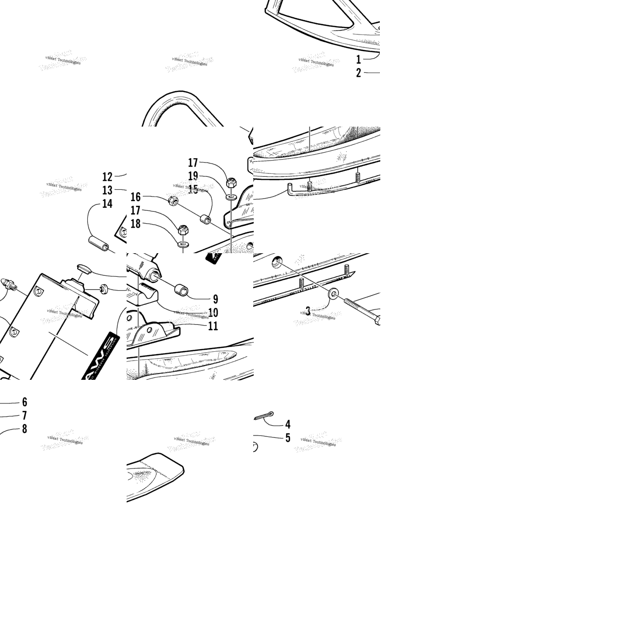 Ski And Spindle Assembly