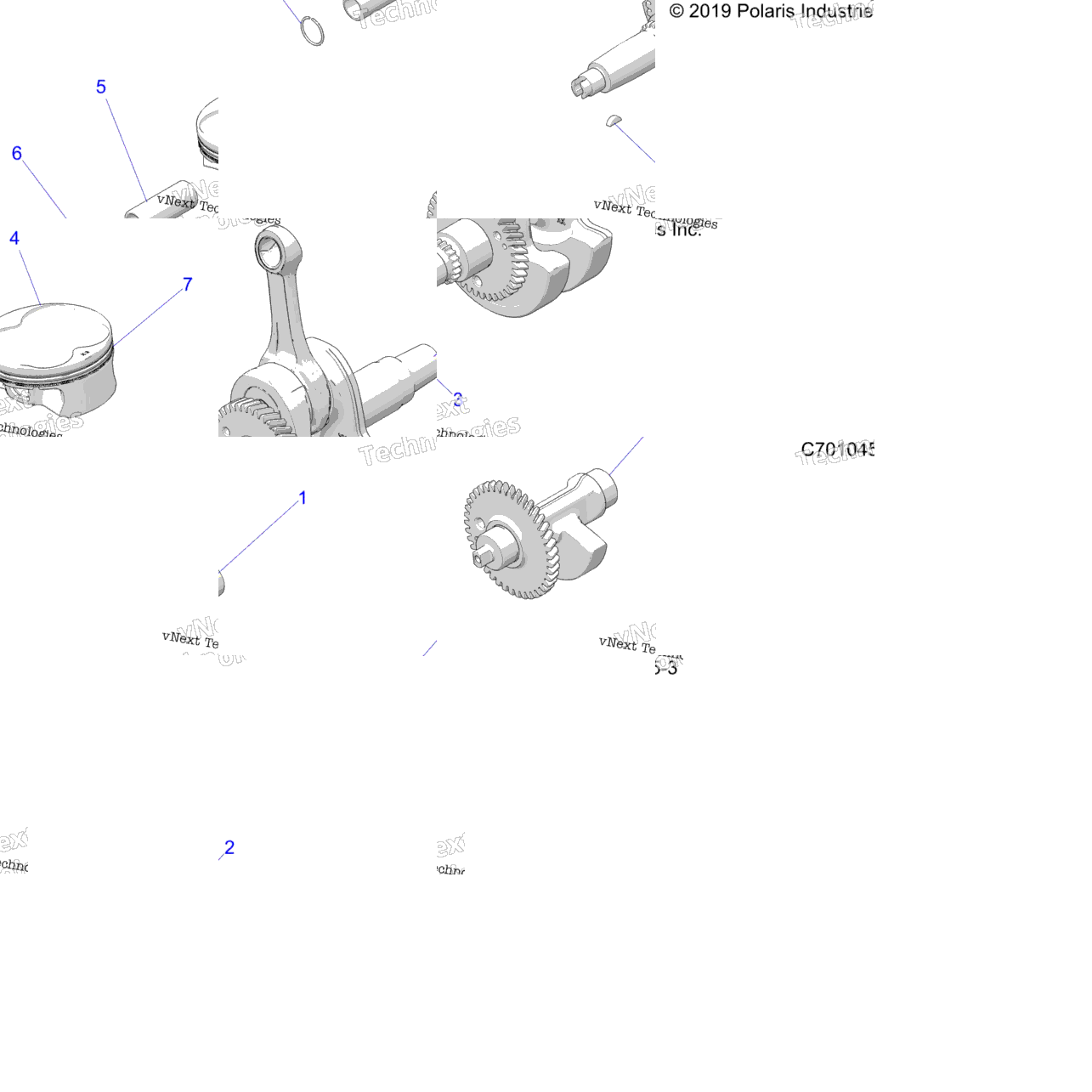 Engine, Crankshaft, Piston And Balance Shaft