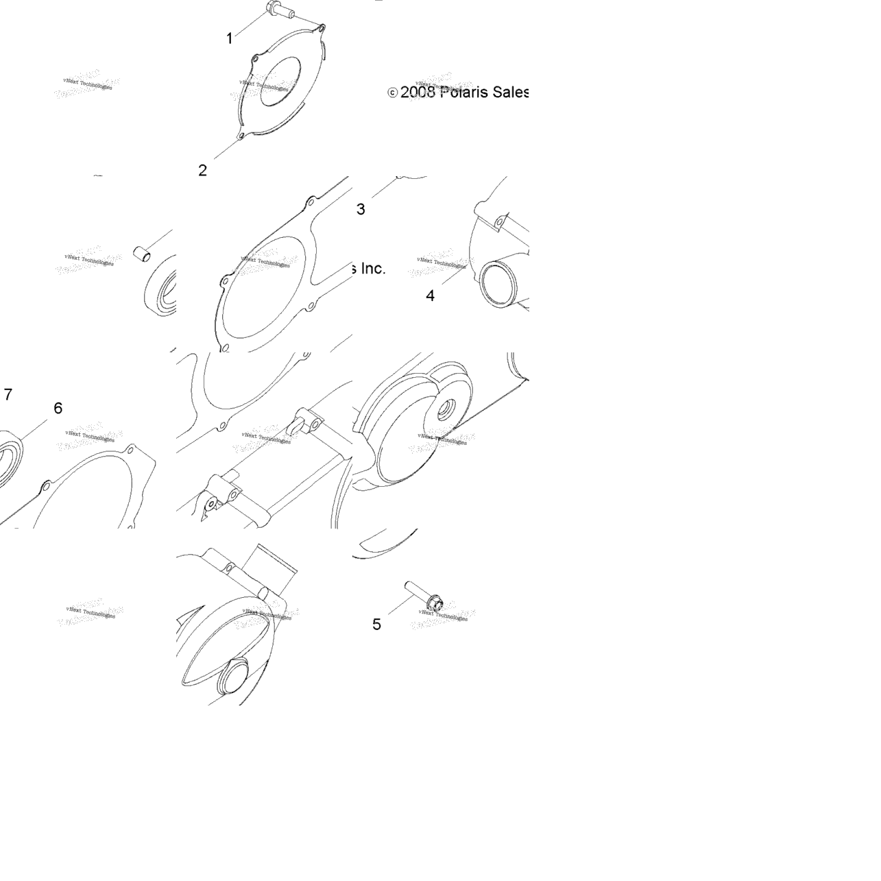 Engine, Crankcase Cover, Lh