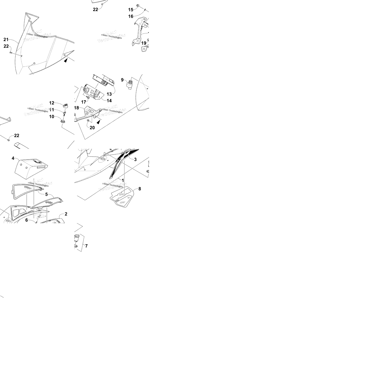 Windshield And Instruments Assemblies