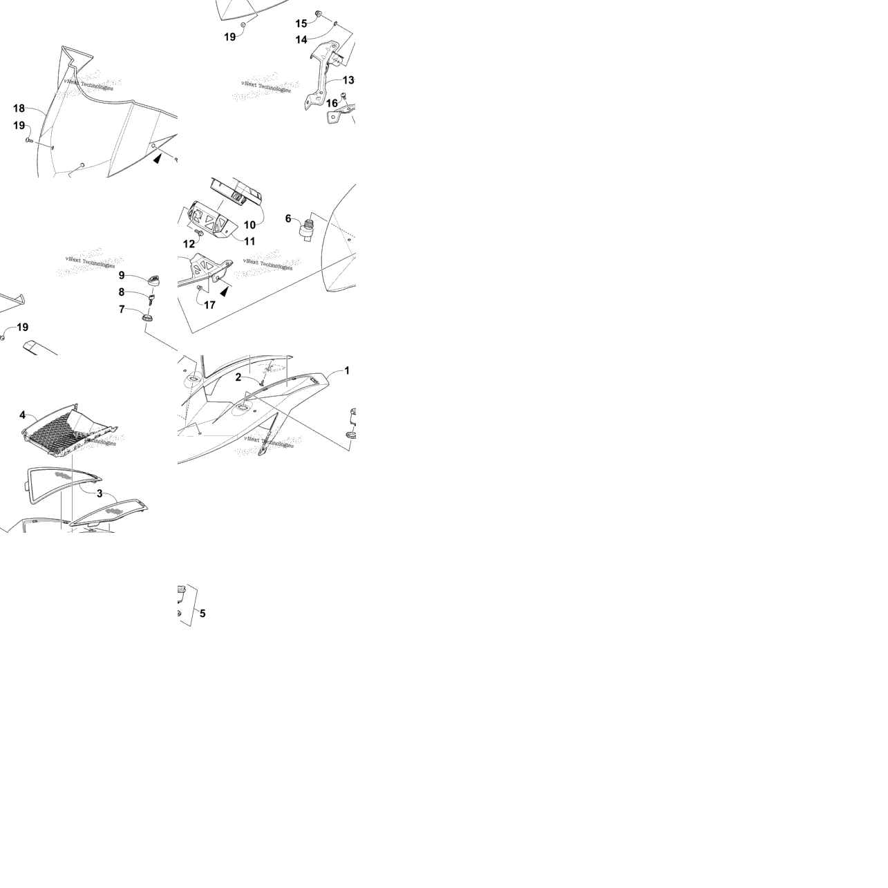 Windshield And Instruments Assemblies