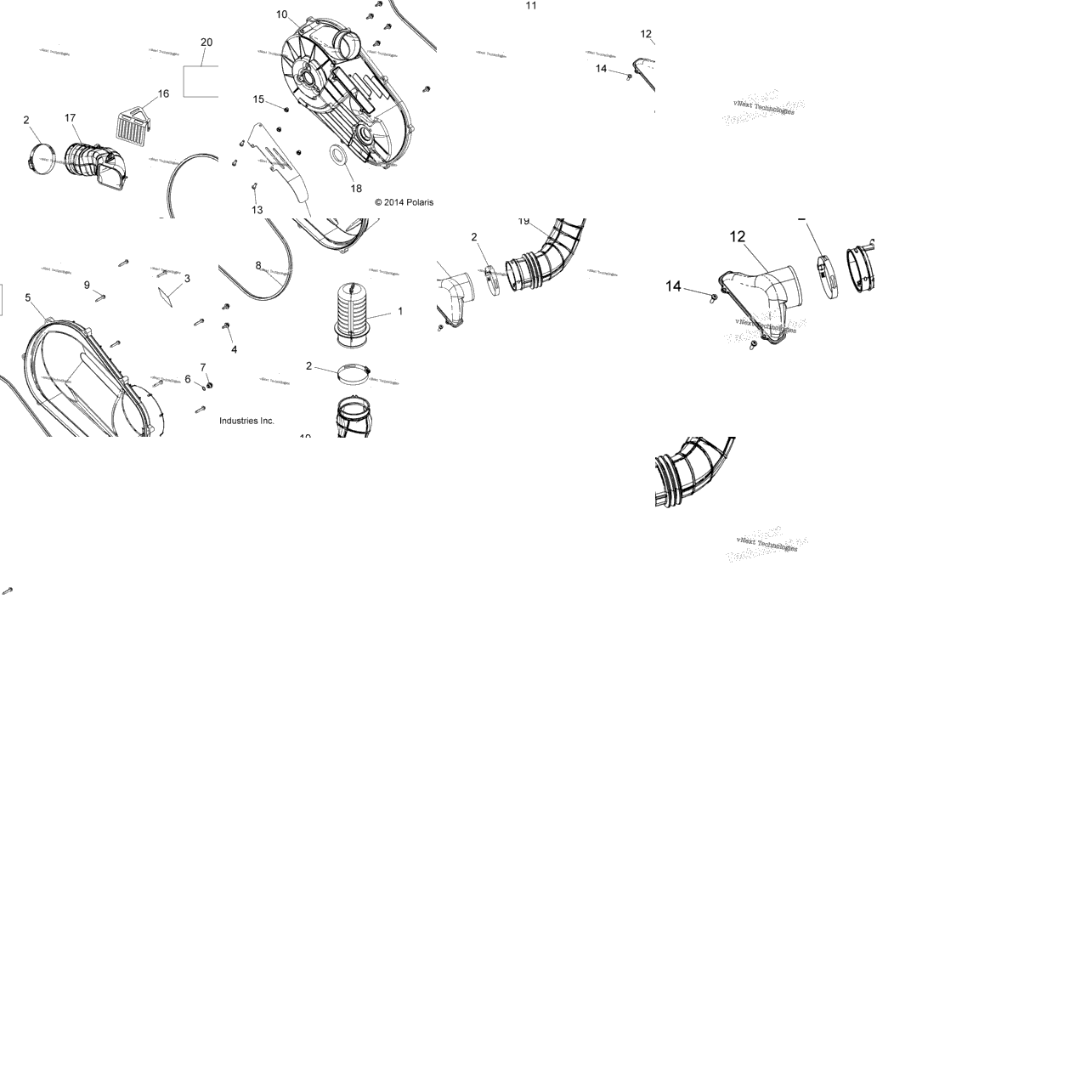 Drive Train, Clutch Cover And Ducting