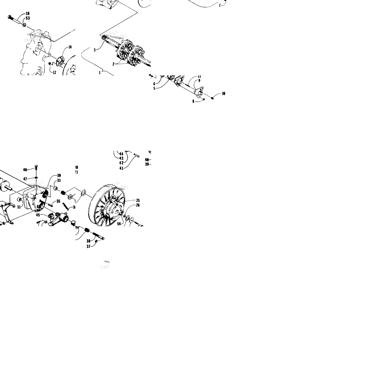 Drive Train Shafts And Brake Assemblies
