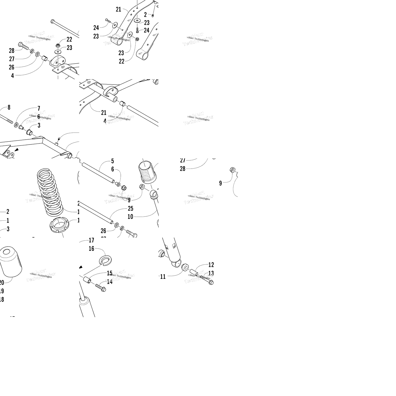 Rear Suspension Front Arm Assembly