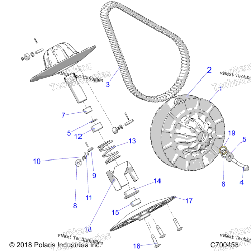 Drive Train, Secondary Clutch