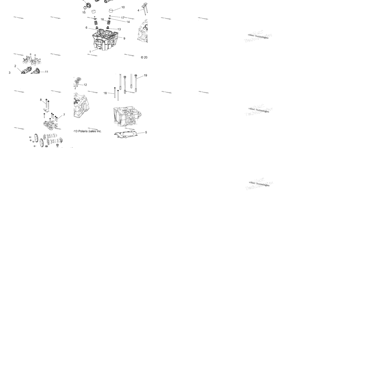 Engine, Cylinder Head, Cams & Valves