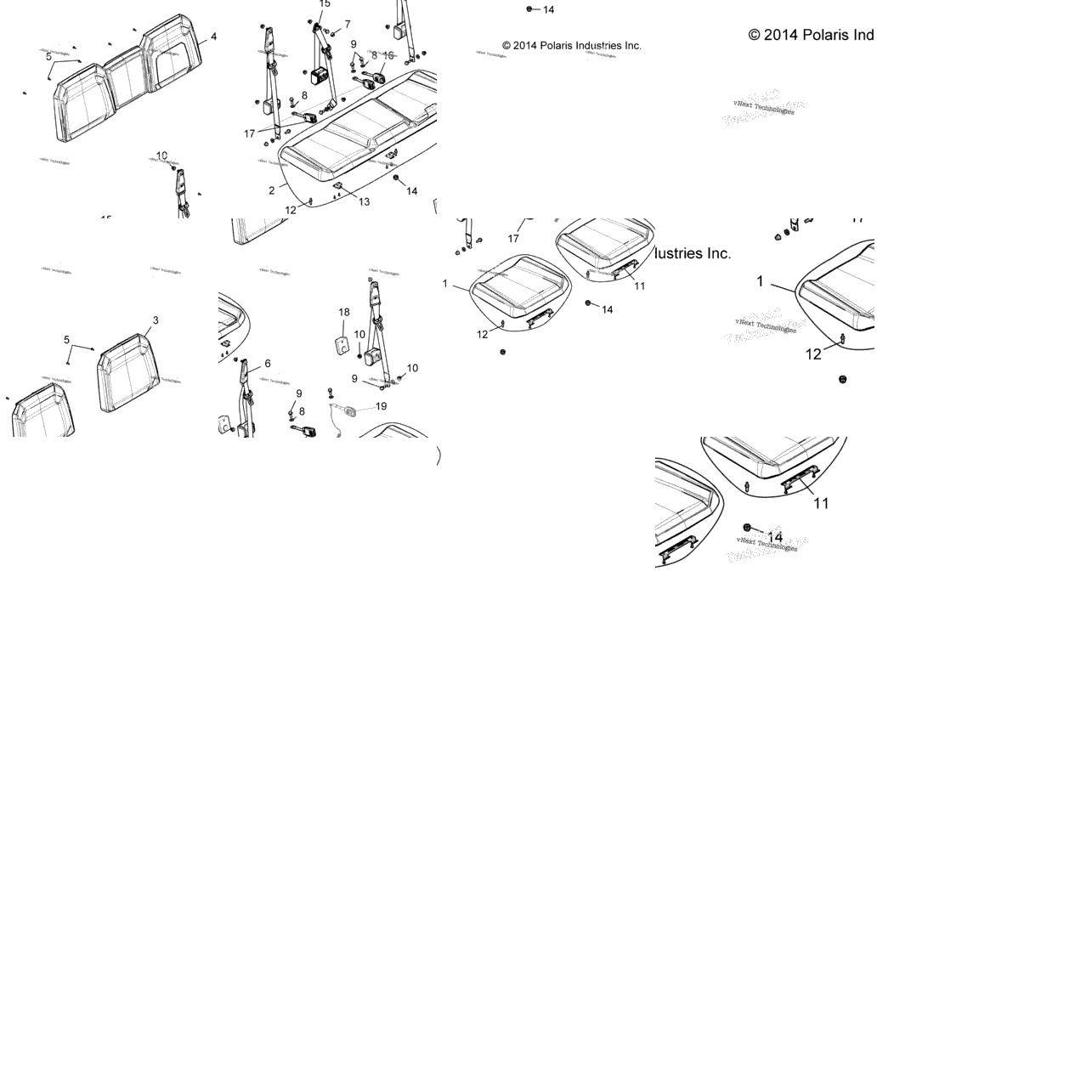 Body, Seat, Rear Bench All Options (49Rgrseat15crew)