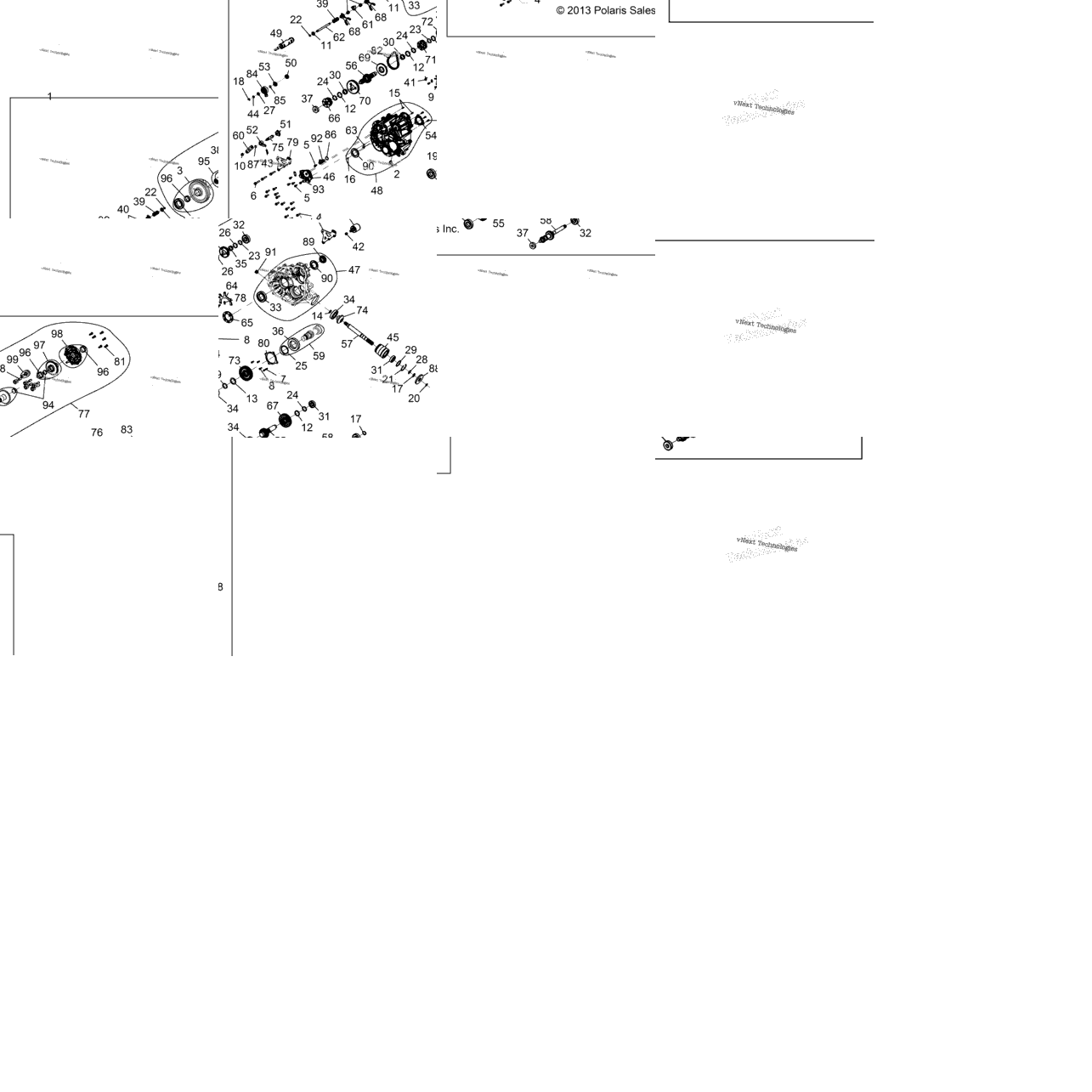 Drive Train, Main Gearcase Internal All Options