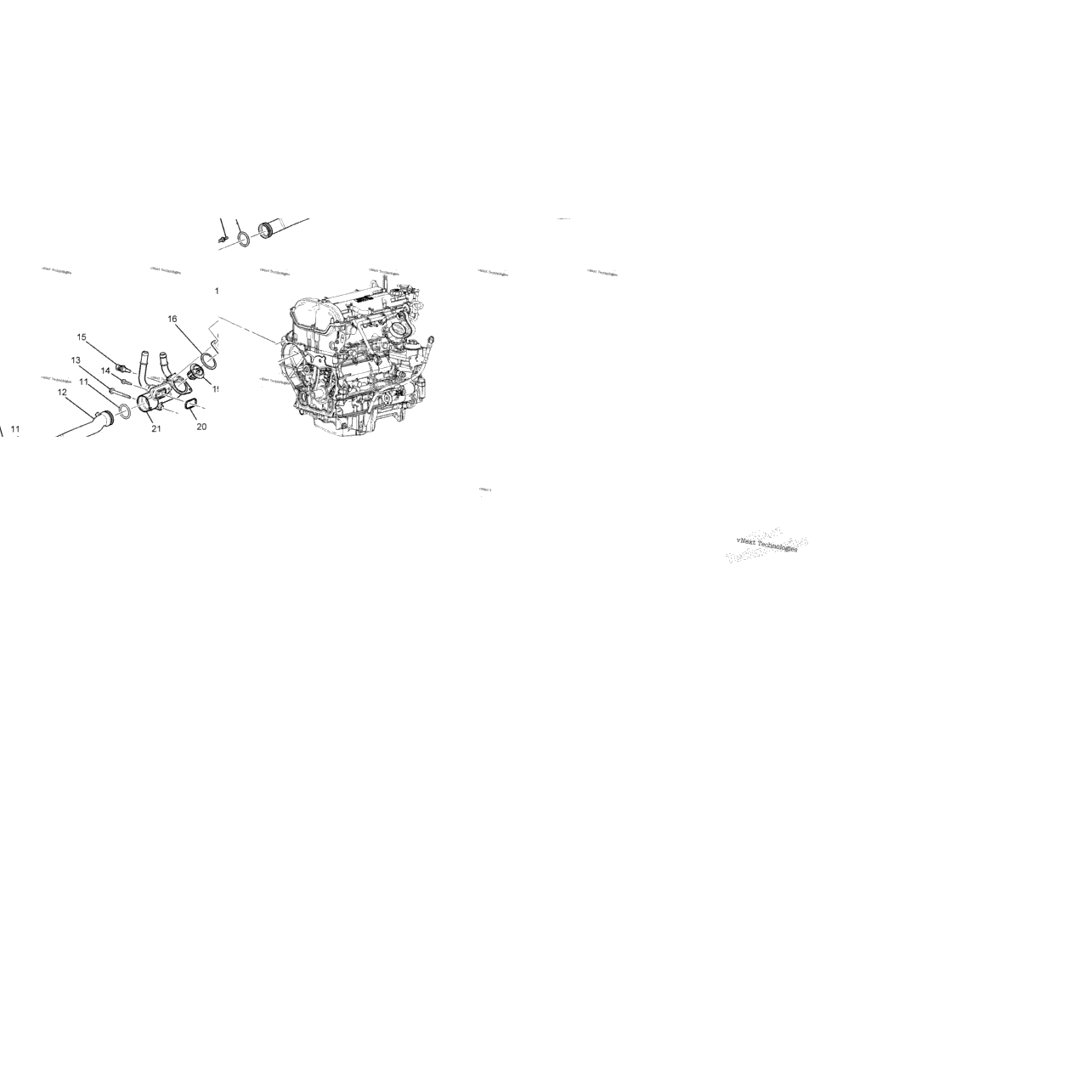 Engine, Cooling, Water Pump Related Parts T18aapf/Aarf/Aaasf All Options