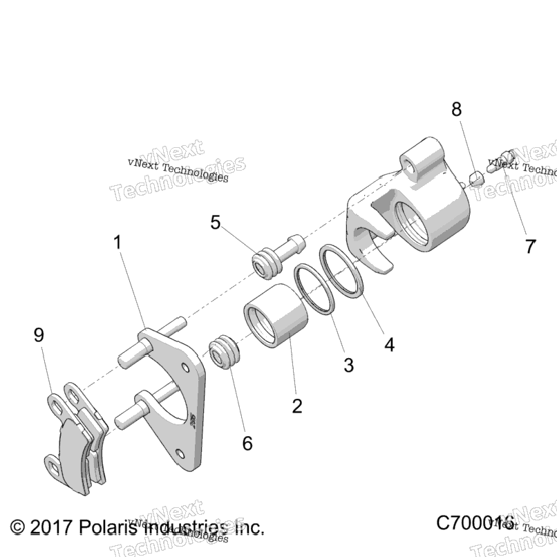 Brakes, Rear Caliper C700016)