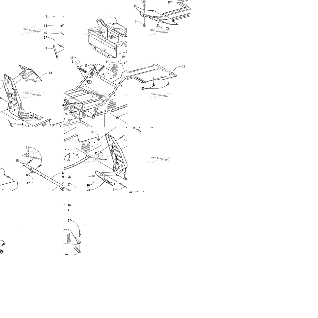 Front Frame And Footrest Assembly