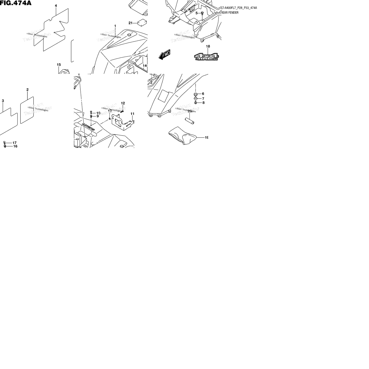 Rear Fender (Lt-A400fl7 P28)
