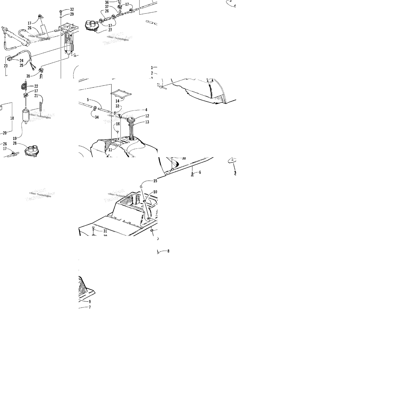 Gas Tank And Fuel Pump Assemblies