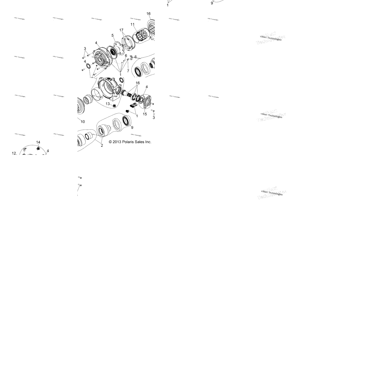 Drive Train, Front Gearcase Internals (49Rgrtransintl1332803)