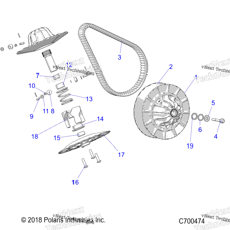Drive Train, Secondary Clutch