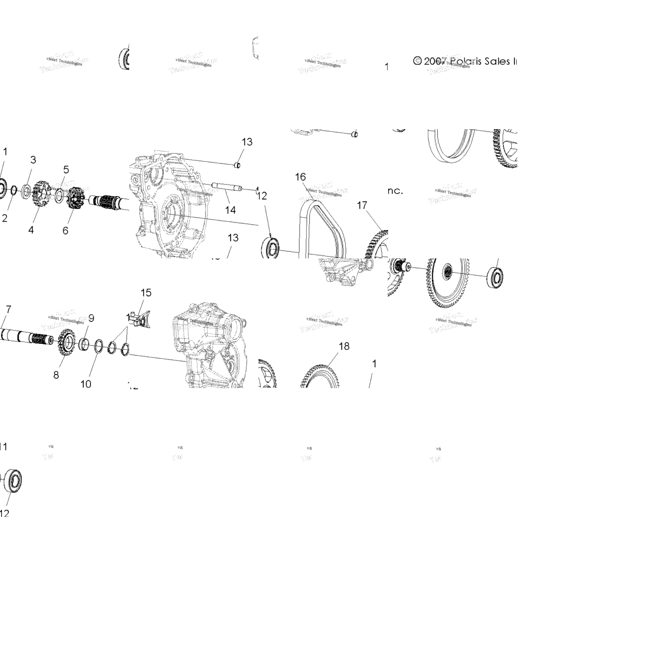 Drive Train, Main Gearcase Internal