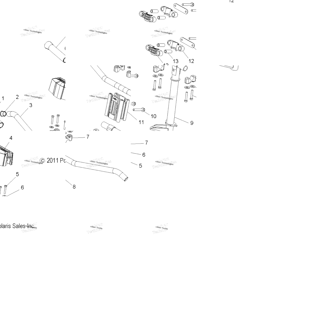 Steering, Upper & Handlebar Asm