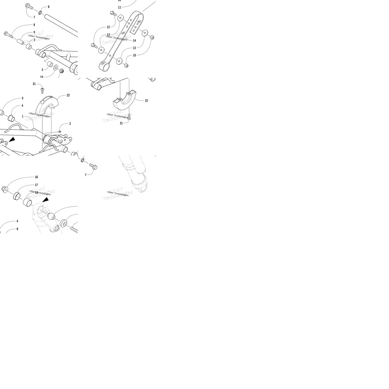 Rear Suspension Front Arm Assembly