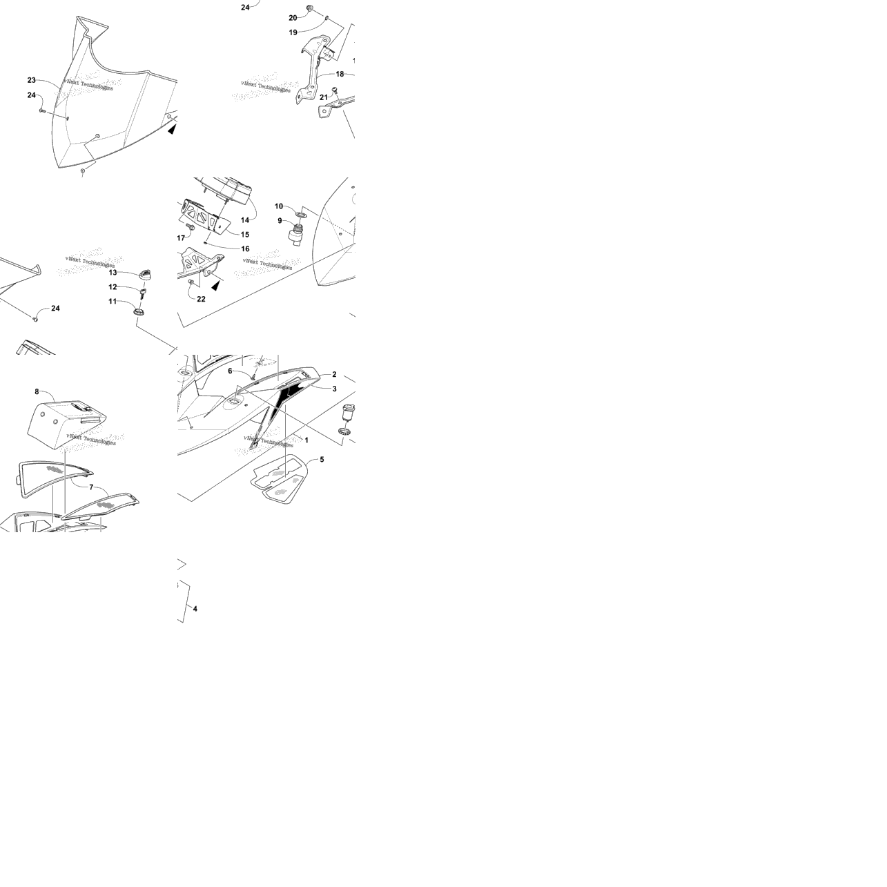 Windshield And Instruments Assemblies