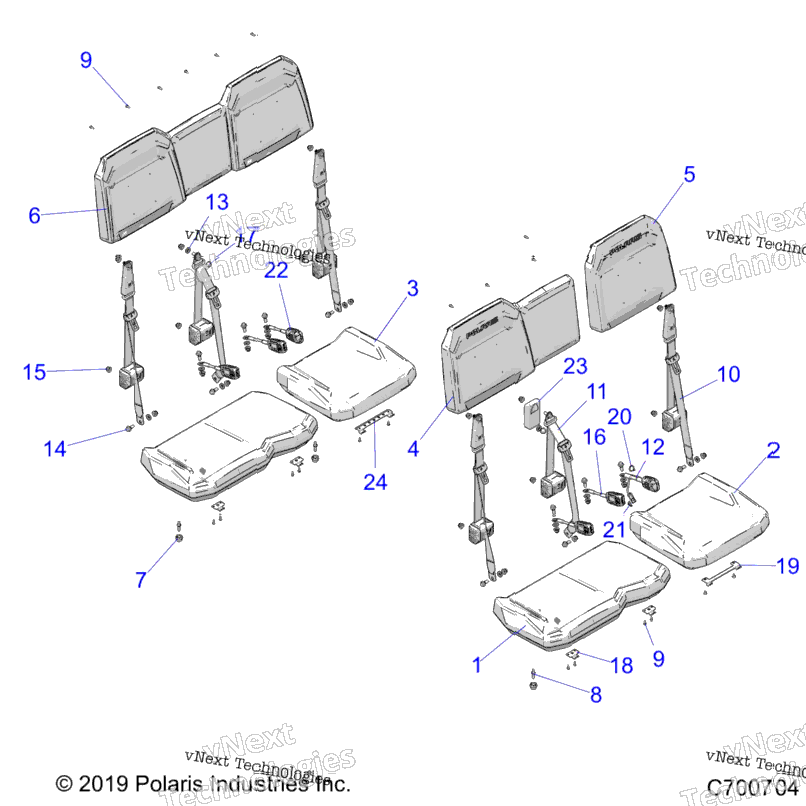 Body, Seats R20t6e99am/As/Bm/Bs