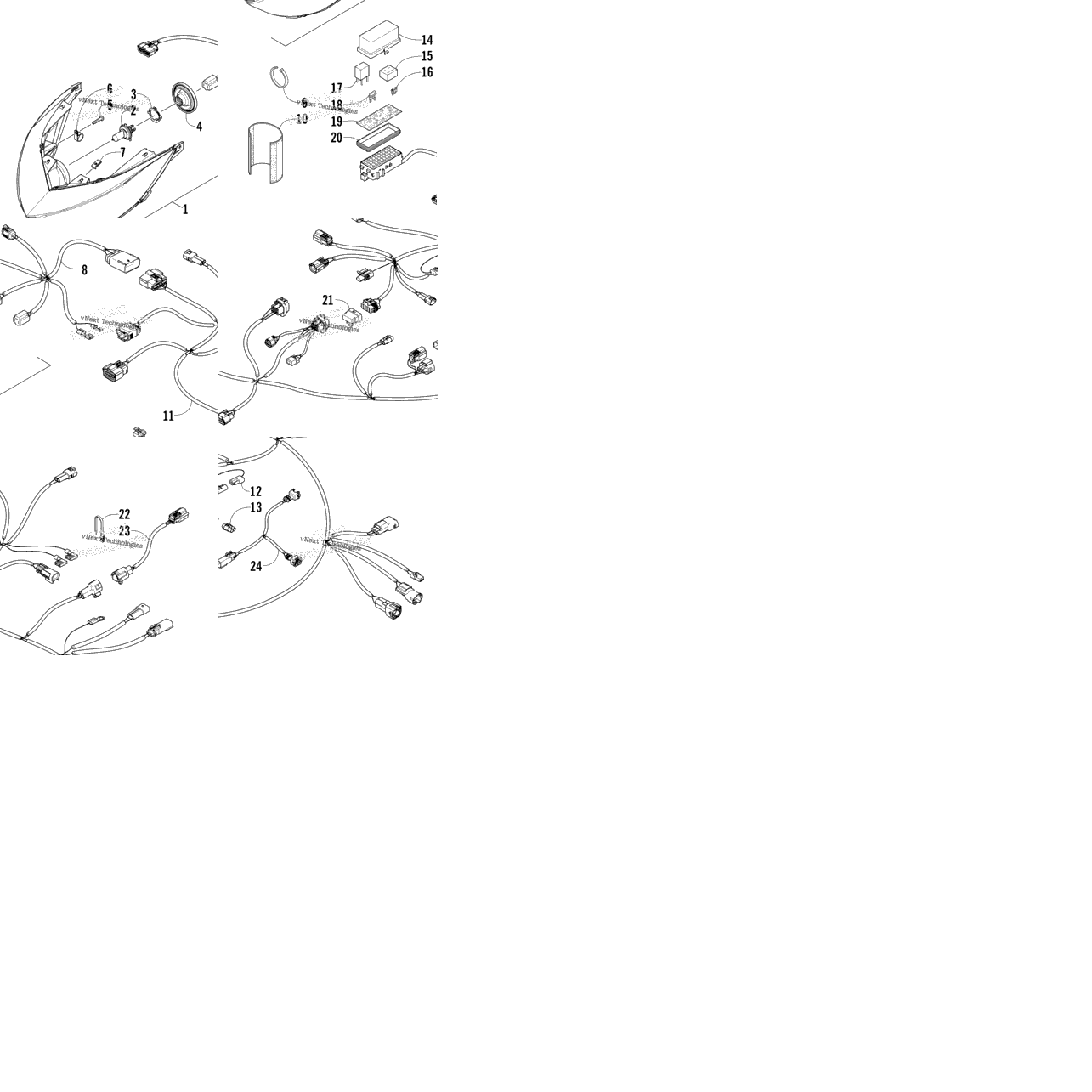 Headlight And Wiring Assemblies