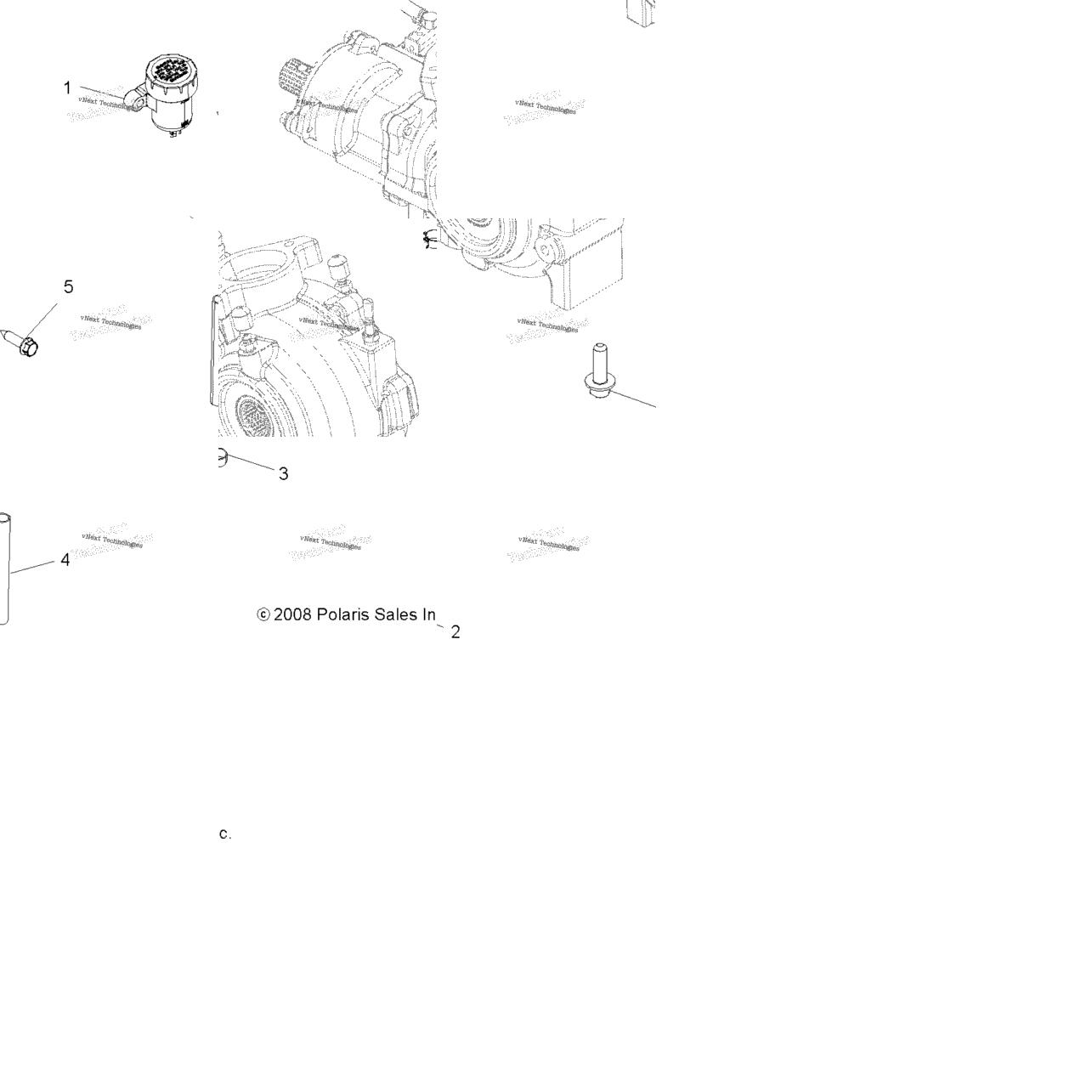 Drive Train, Gearcase Mounting, Front