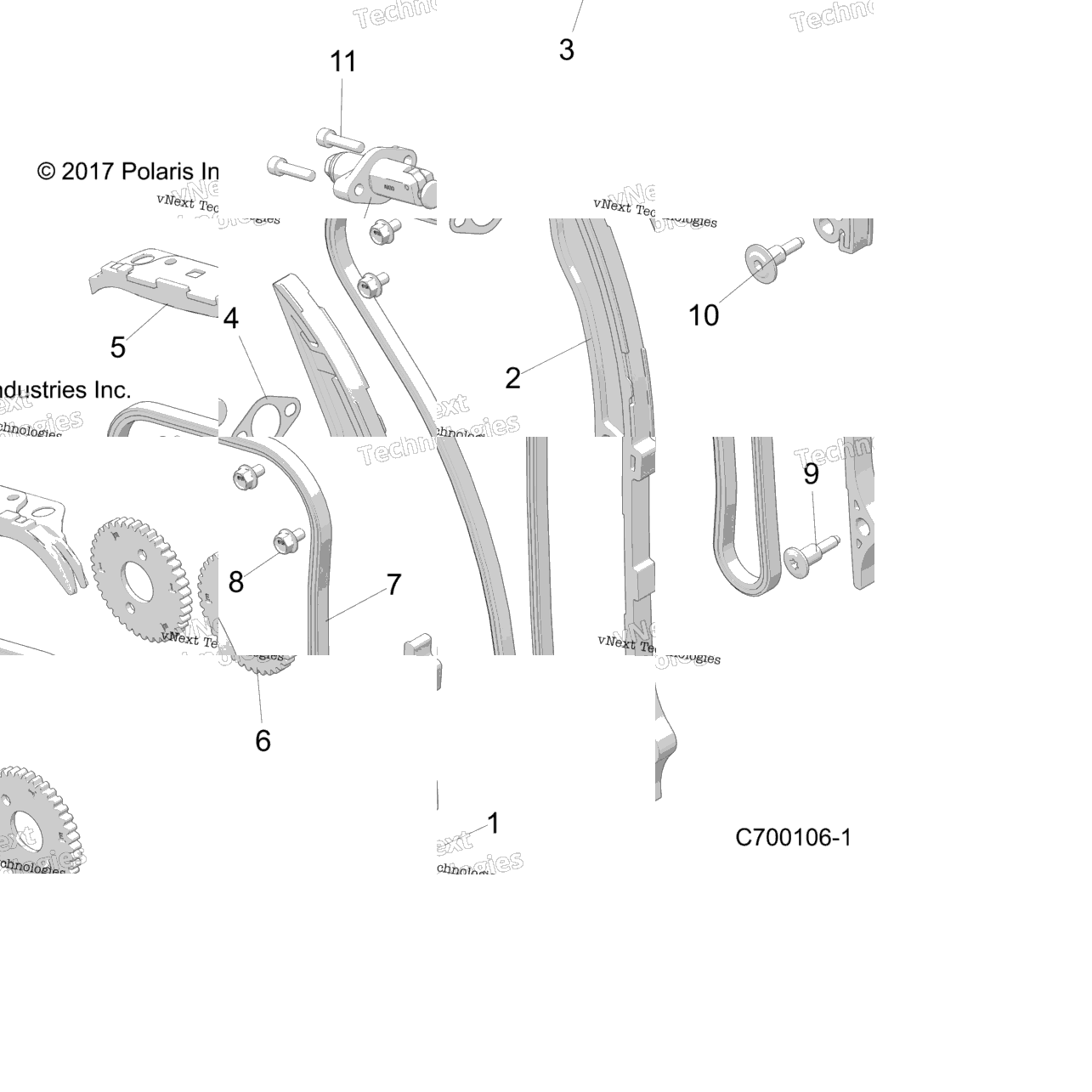 Engine, Cam Chain And Tensioner