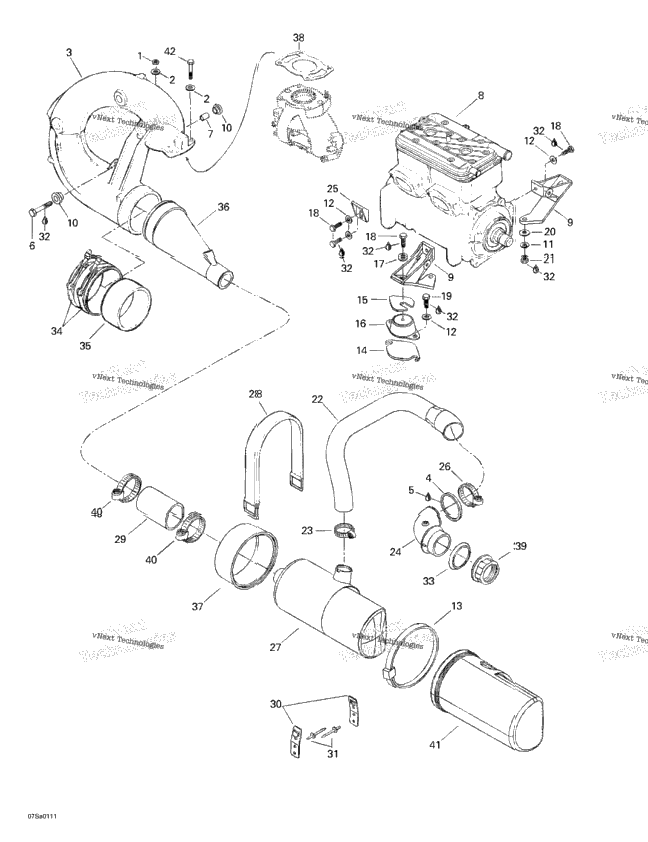 Engine Support And Muffler