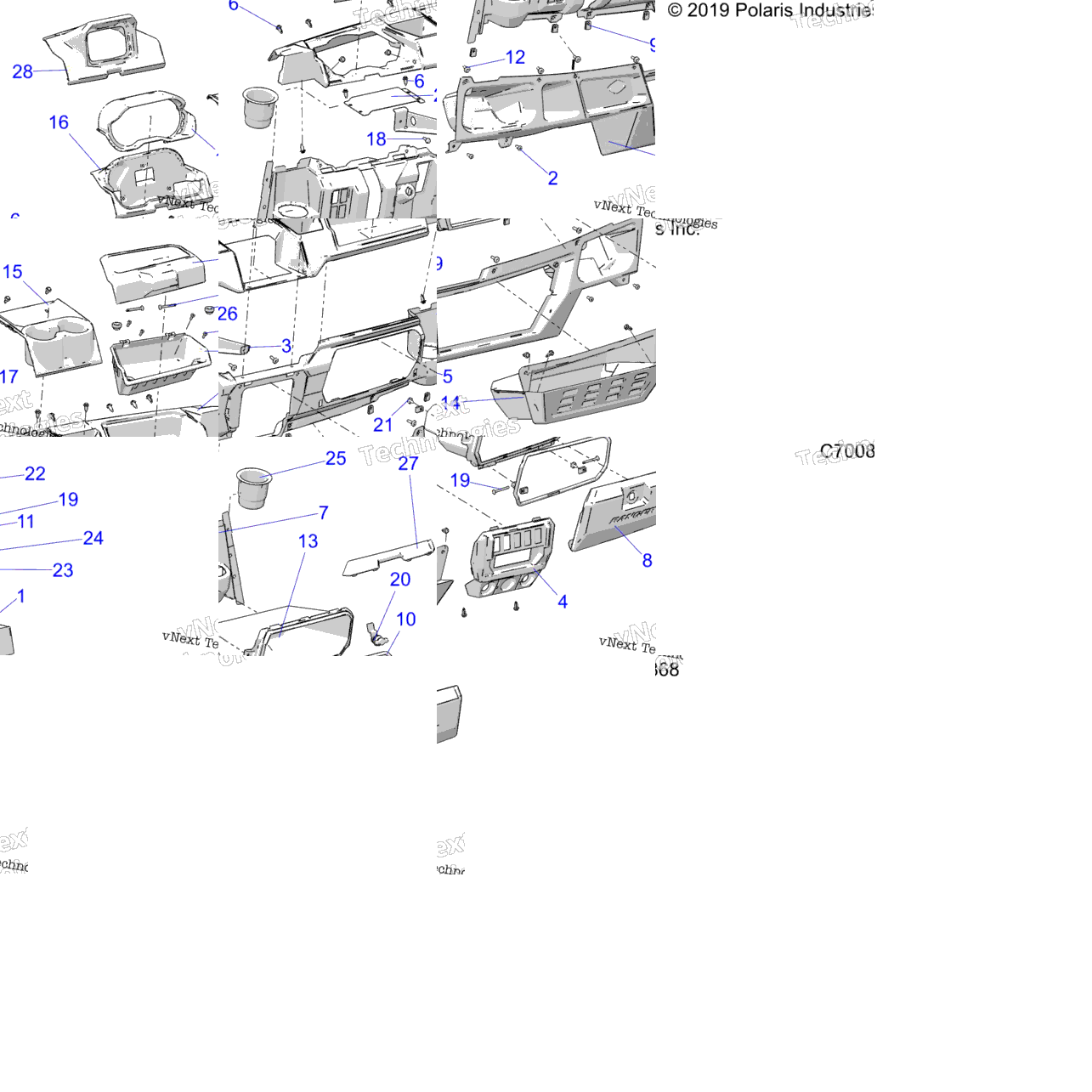 Body, Dash R20rre99f1/F9/Fk/S99c1/C9/Ck/S99f1/F9/Fk/P99cf/Ff