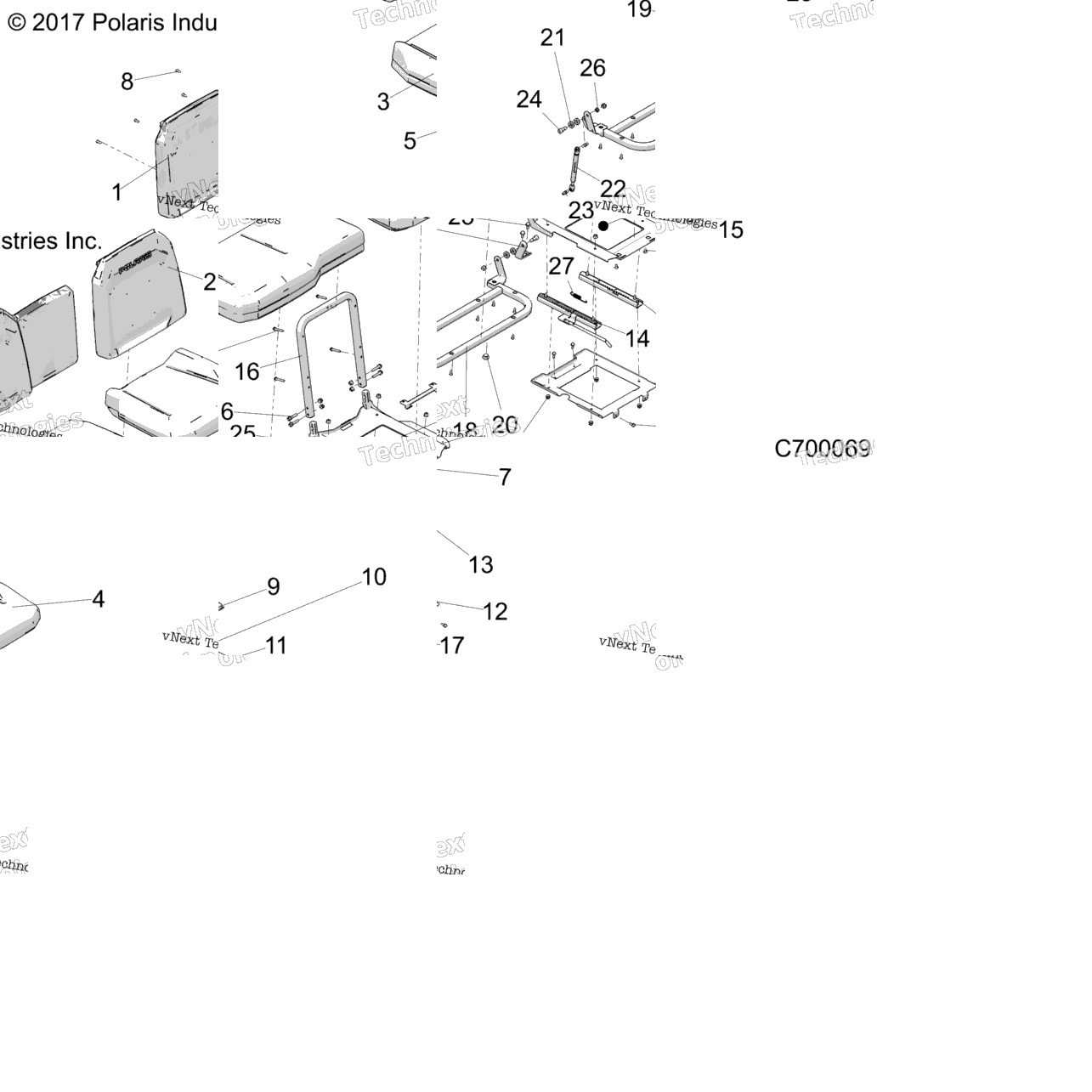 Body, Seat Asm. And Slider R20rre99f9/Fk/S99f9/Fk/P99ff