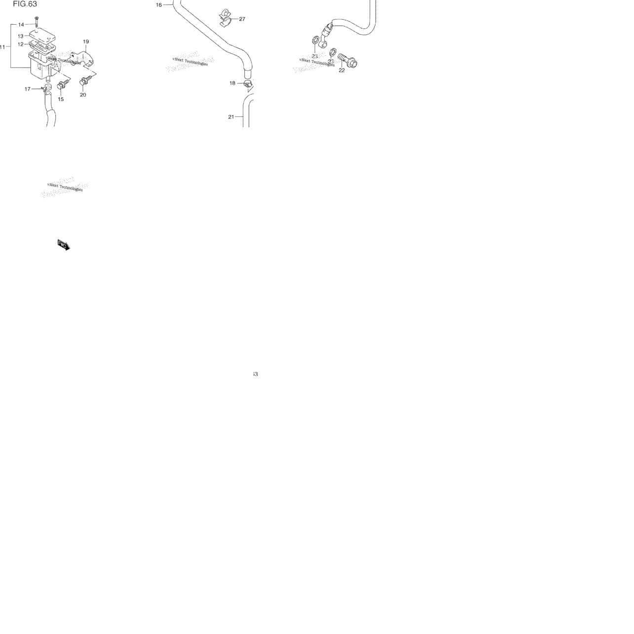 Rear Master Cylinder (Model P/R)