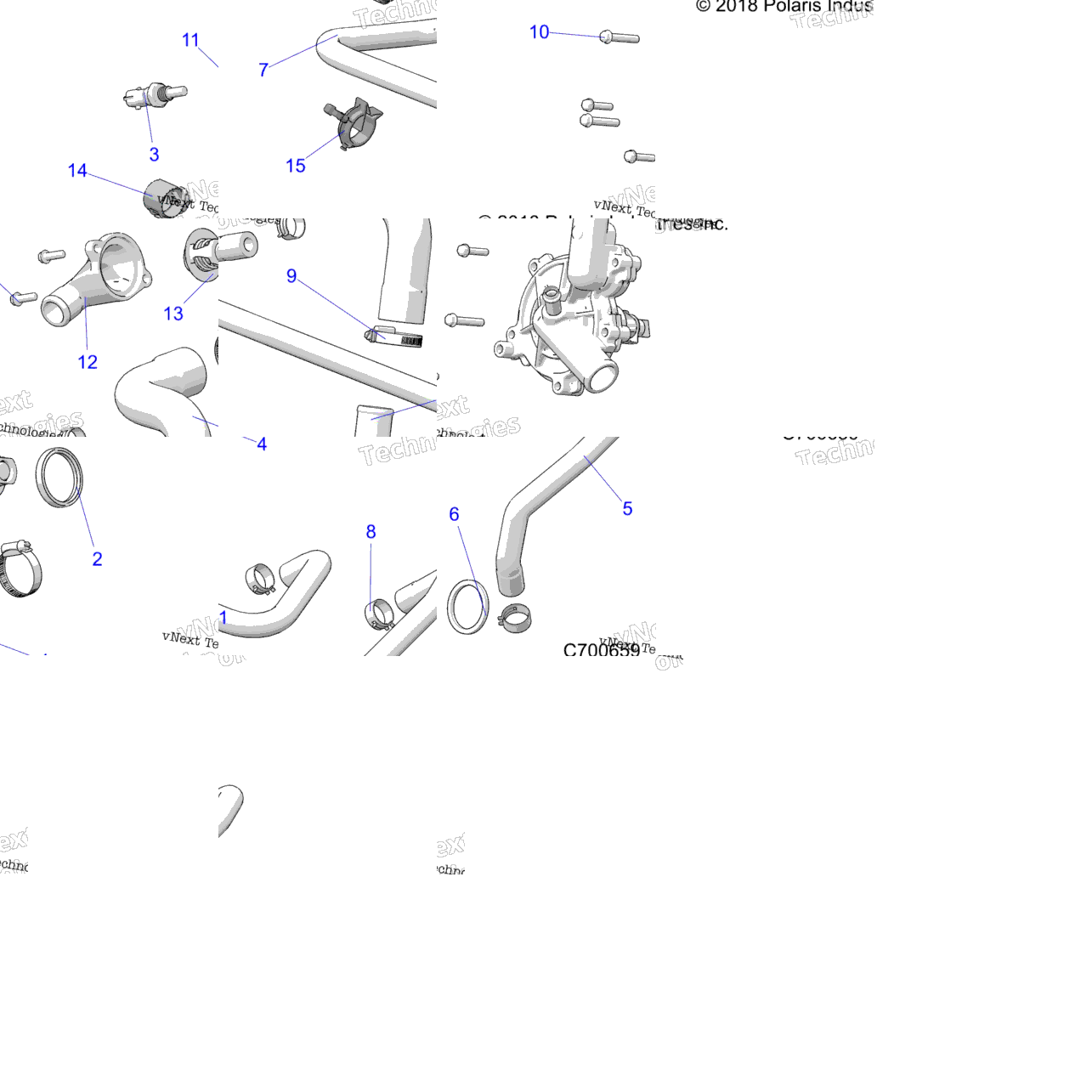 Engine, Waterpump And Bypass R20rre99f1/F9/Fk/S99c1/C9/Ck/S99f1/F9/Fk/P99cf/Ff