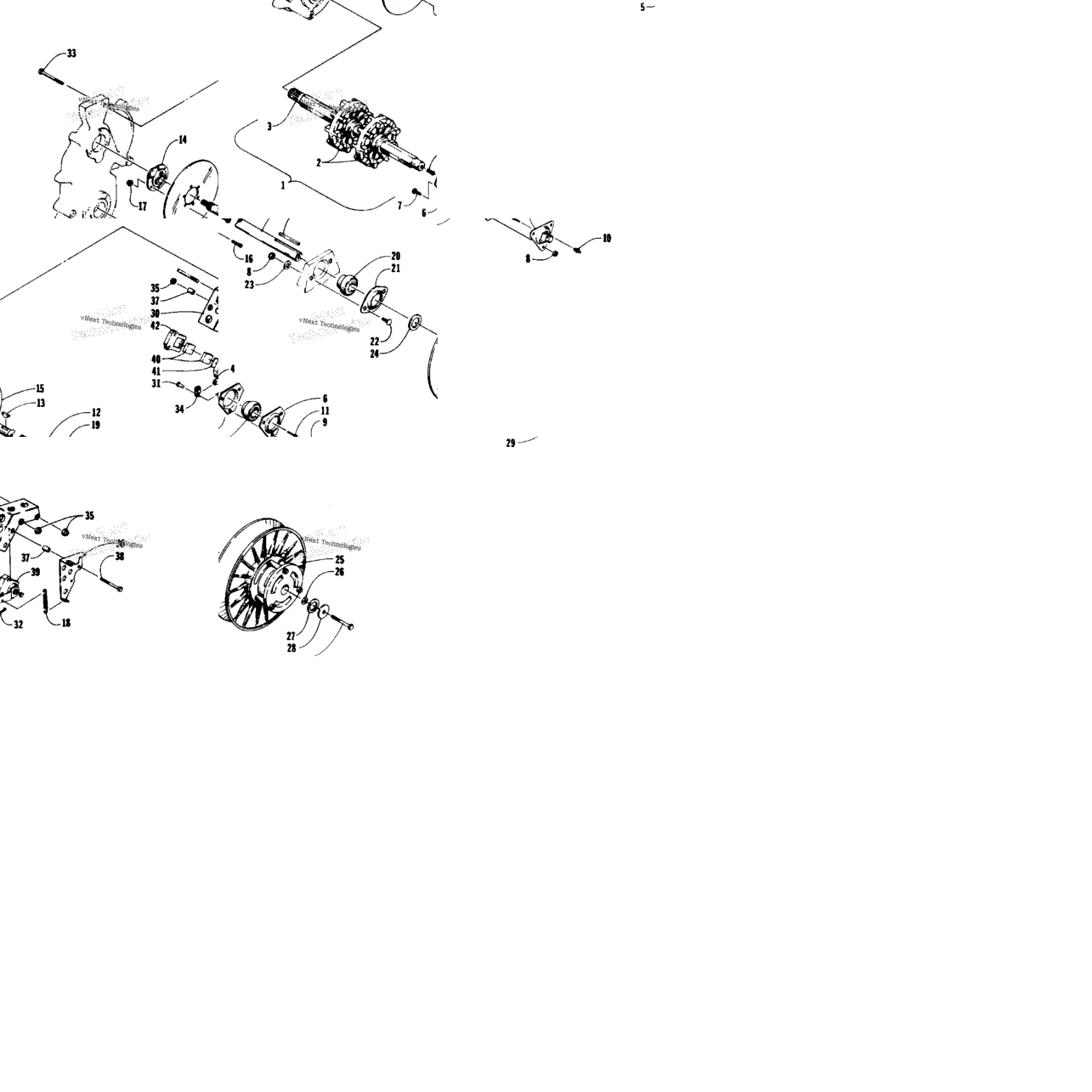 Drive Train Shafts And Brake Assemblies