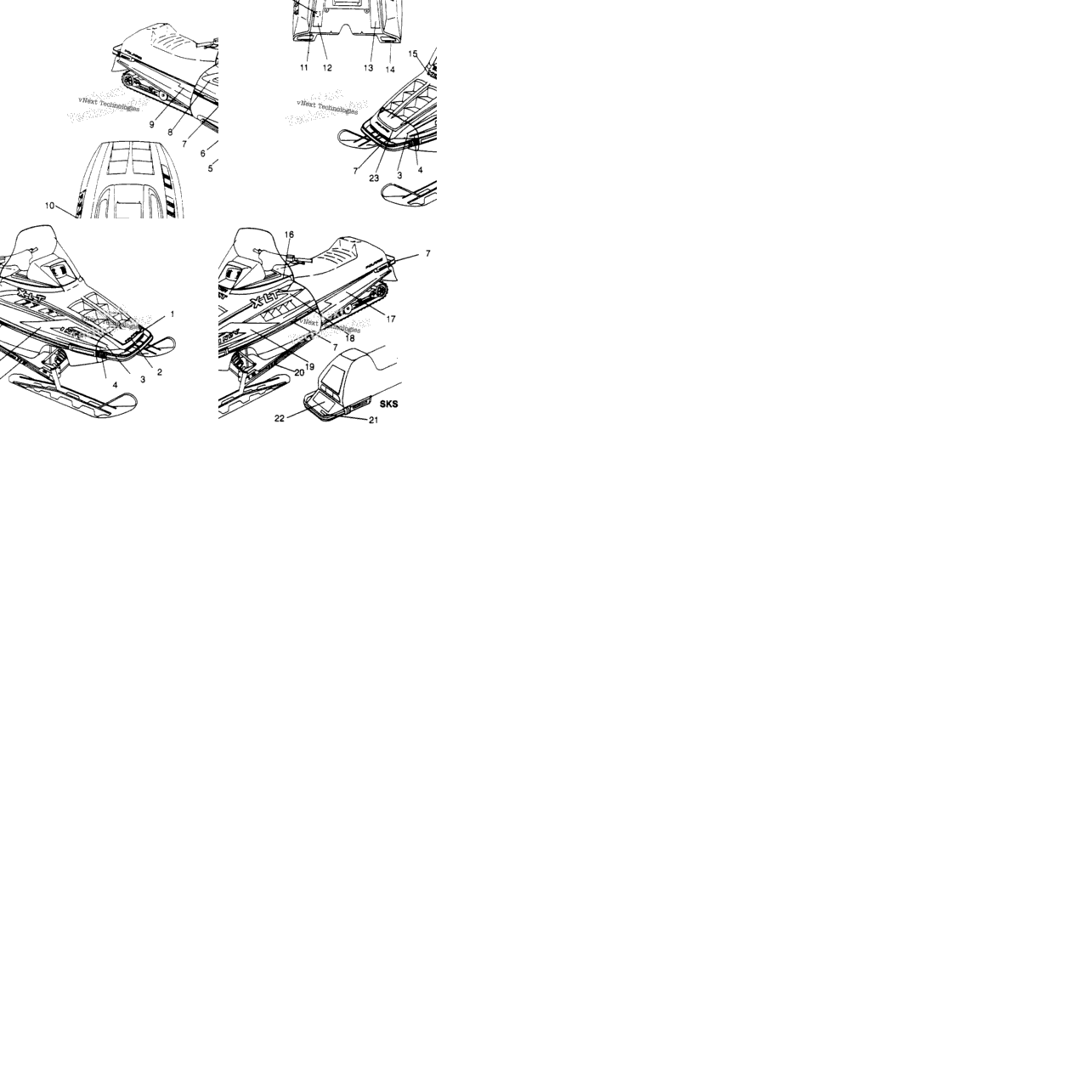 Decals Xlt 0950756, Xlt Sks 0950556, Xlt Sks Euro & Xlt Sks Pt 09