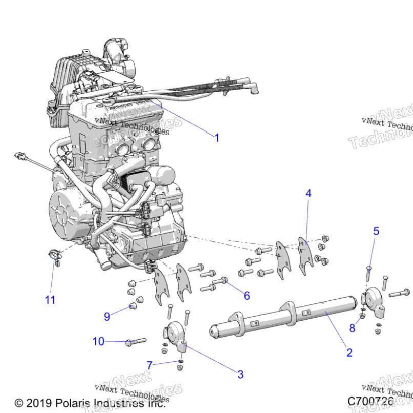 Engine, Mounting & Long Block